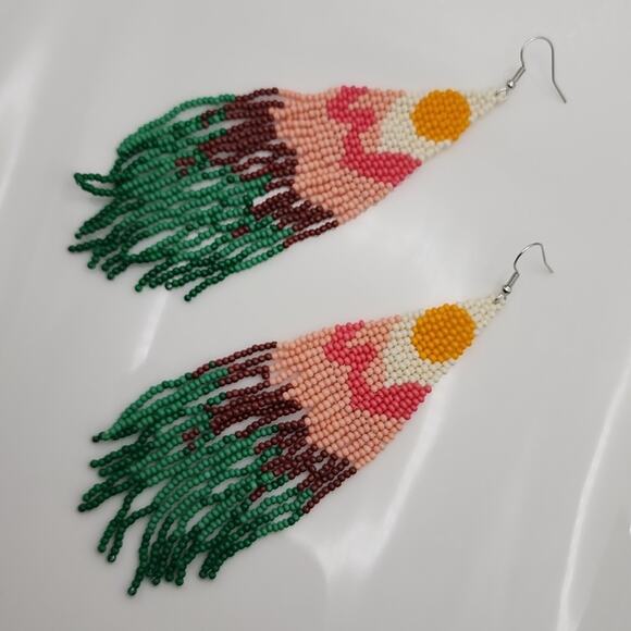Boho Beaded Earrings - Picture 3 of 7